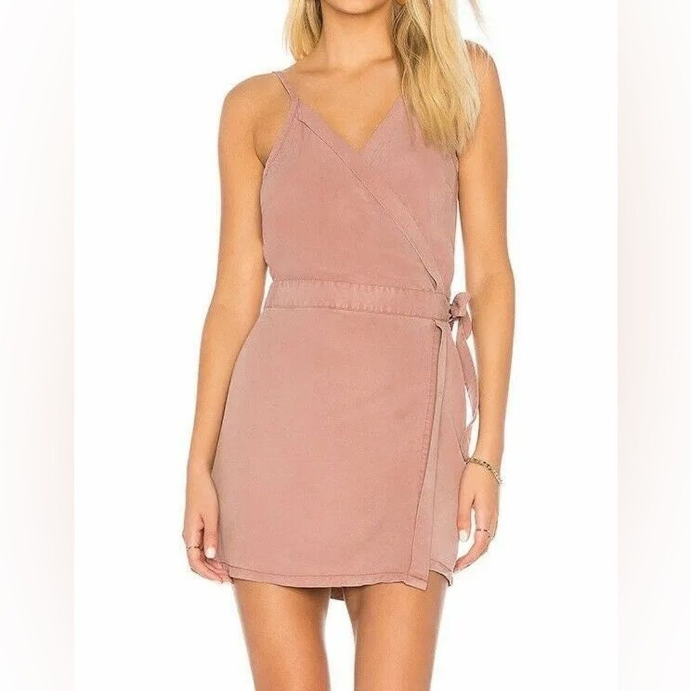 Young Fabulous & Broke Alberta Spaghetti Strap Dusty Rose Wrap Dress- Size S
